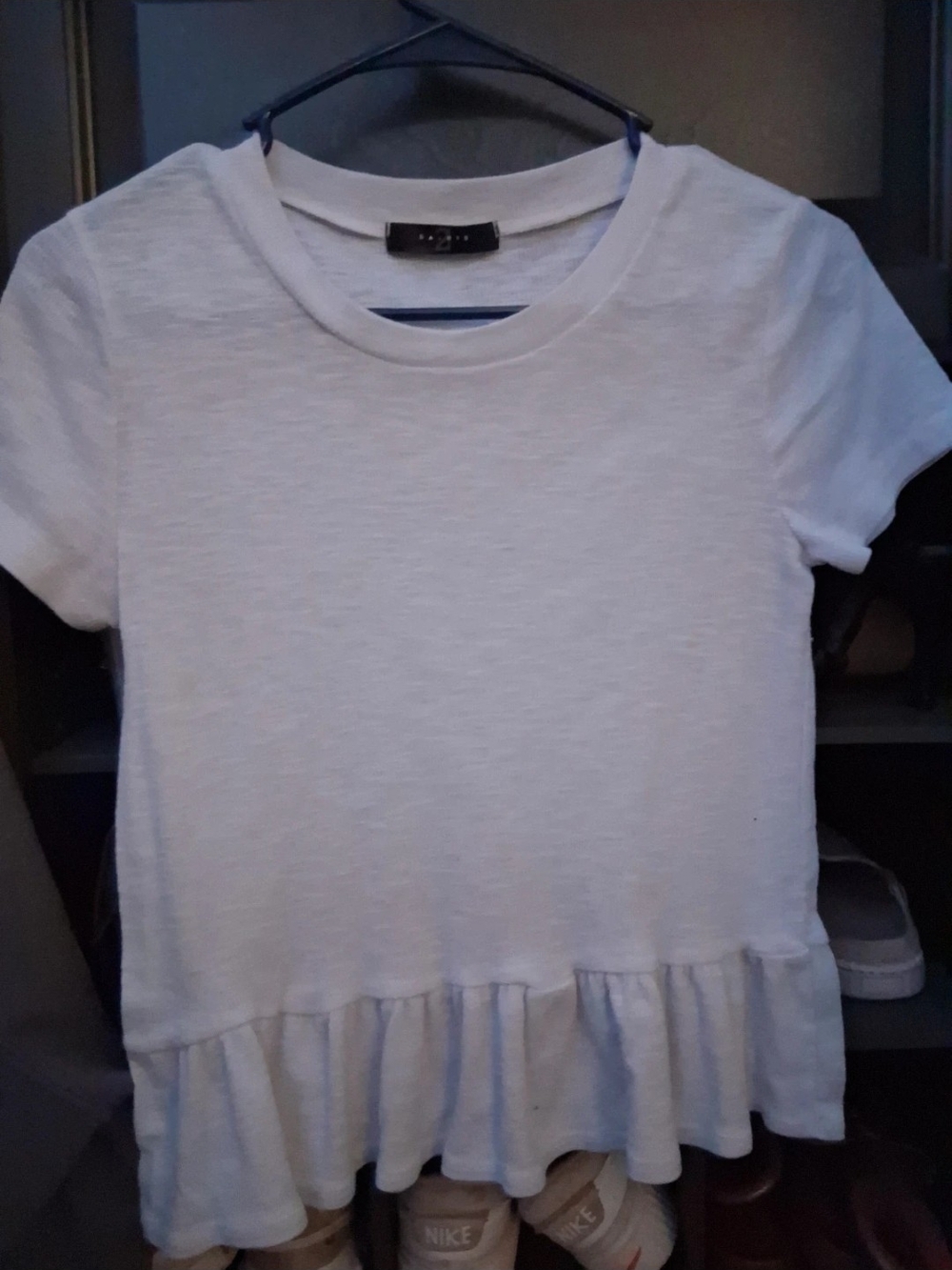 Girls' White Peplum Tee